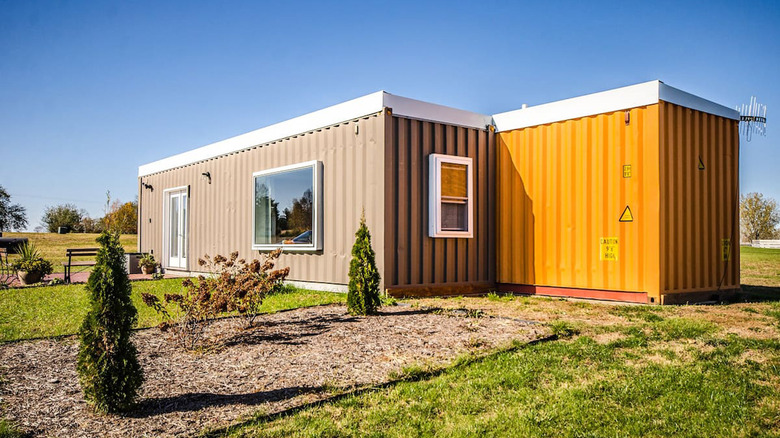 shipping container home in Viroqua Wisconsin