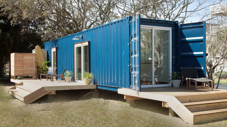 Modern beach container home near the beach