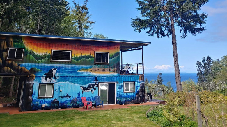 shipping container home in Washington