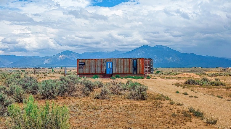 The Steel Pueblo shipping container home in New Mexico 