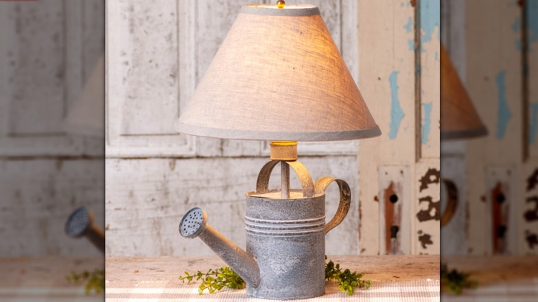 watering can lamp