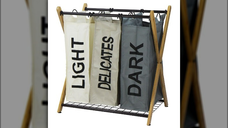 Lights, delicates, and darks hamper