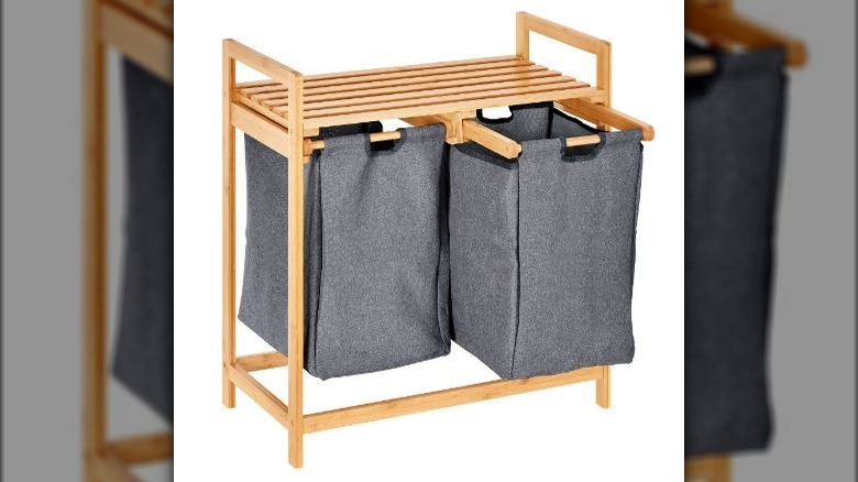 Dual compartment laundry bags