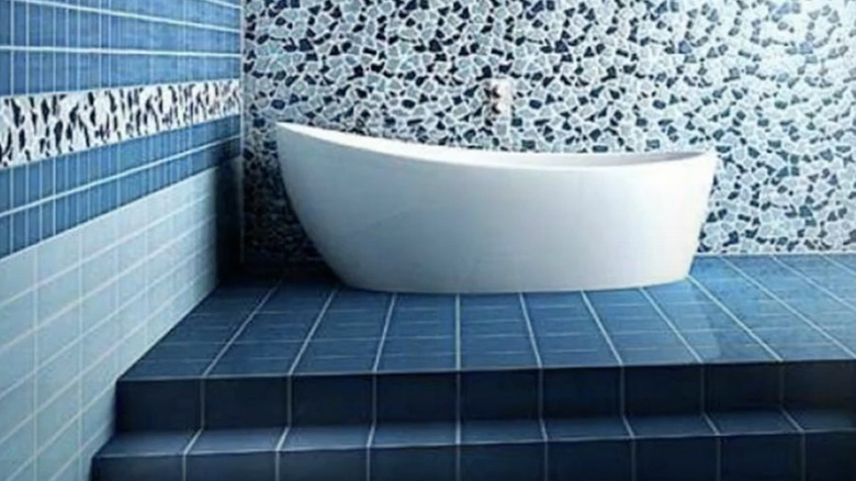 Mixed/matched bathroom tiles