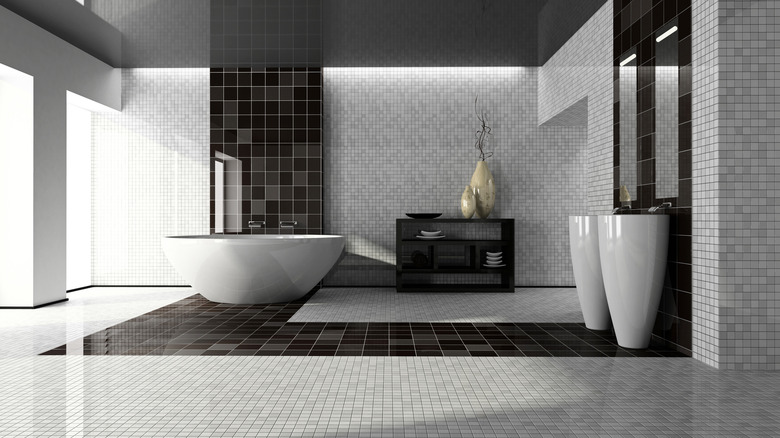 bathroom with tiles