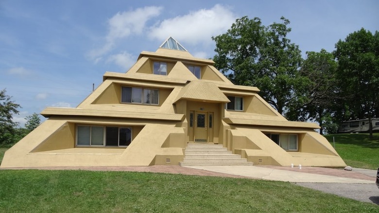 Pyramid shaped house