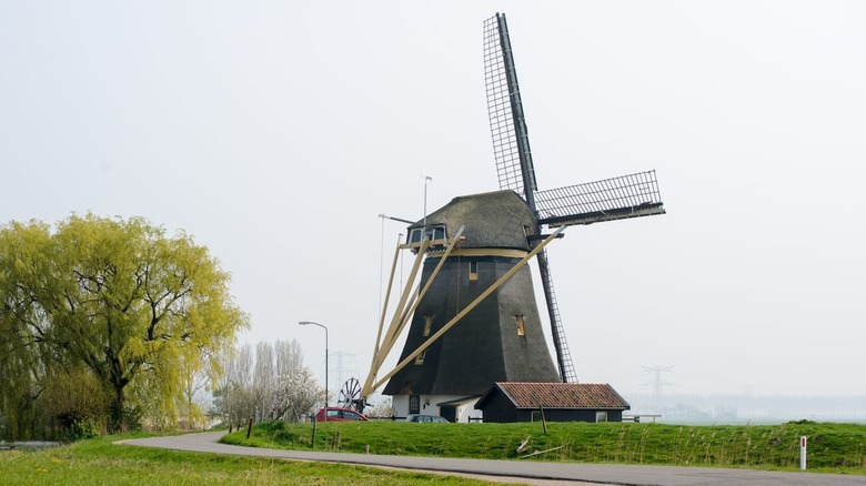 An old-fashioned windmill