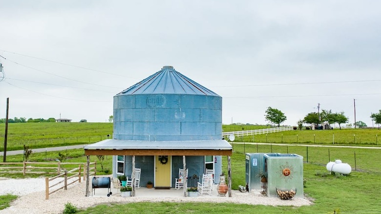 Silo house on a farm