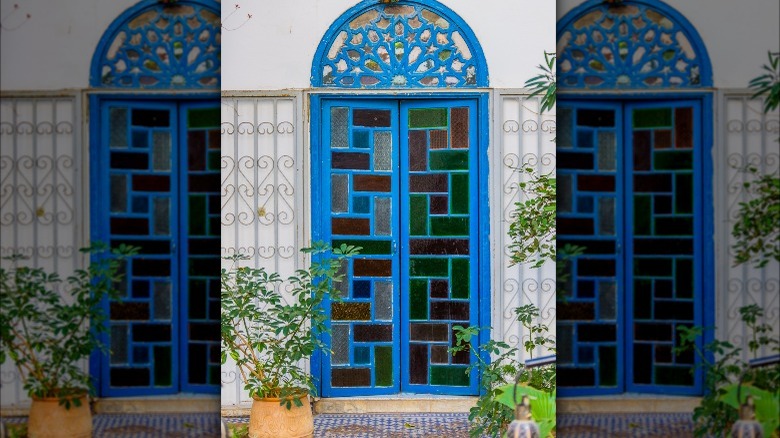 stained glass door