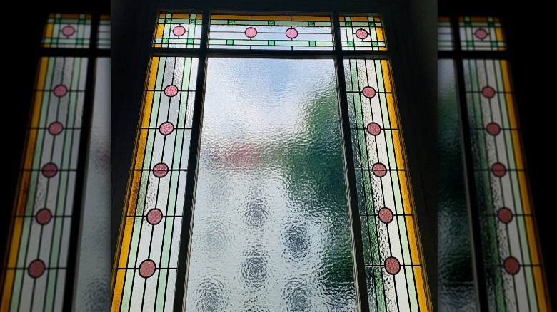 frosted and stained glass