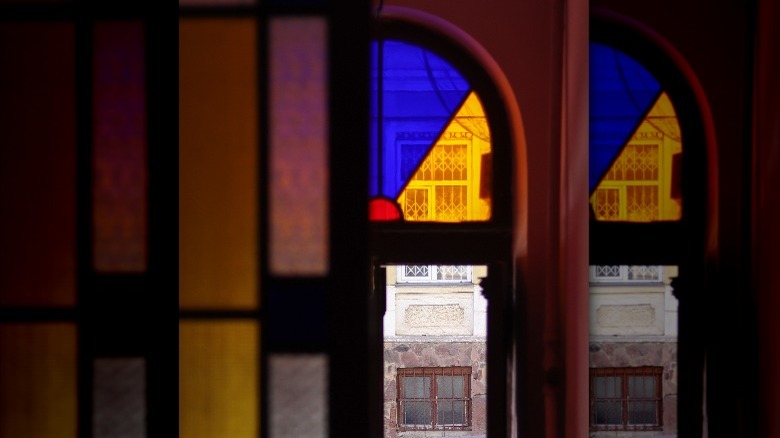 vibrant archway window