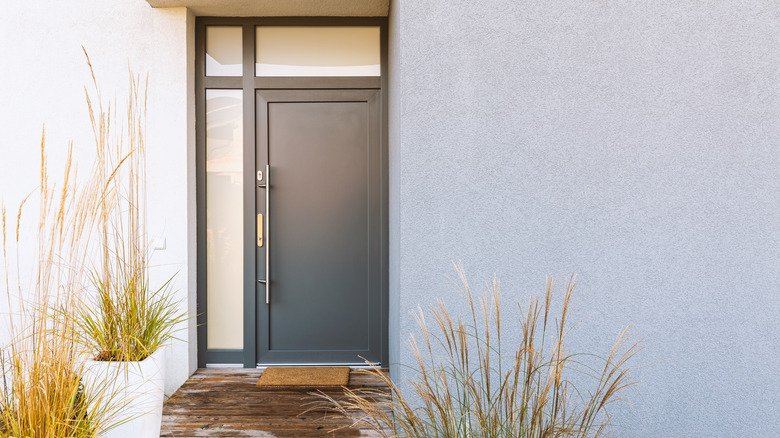 door with three windows