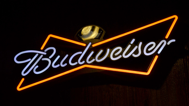 Budweiser beer sign