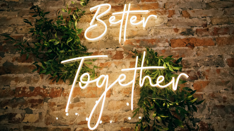 Better together neon sign