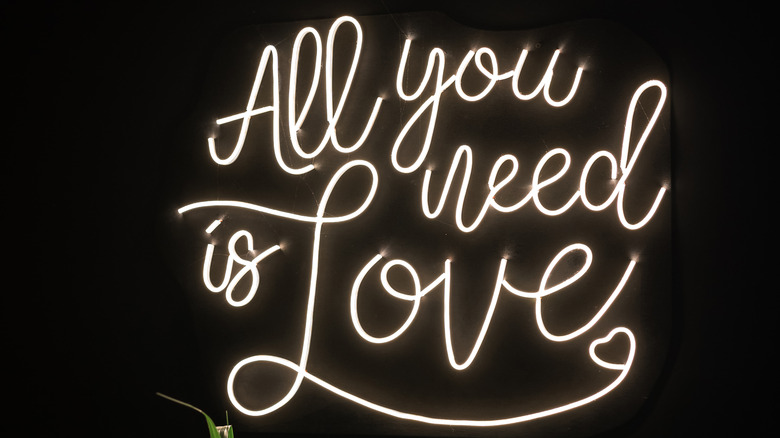 All you need is love sign