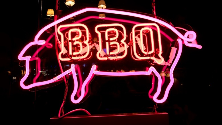 Neon barbecue sign