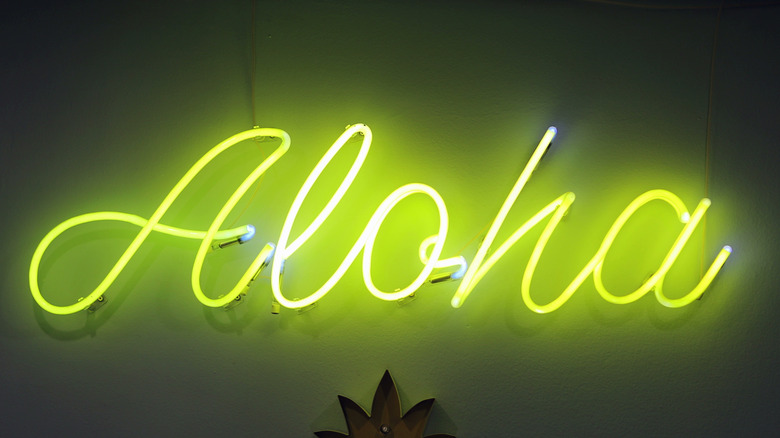 Aloha neon sign