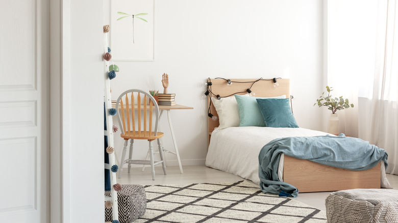 Teal and aqua bedroom