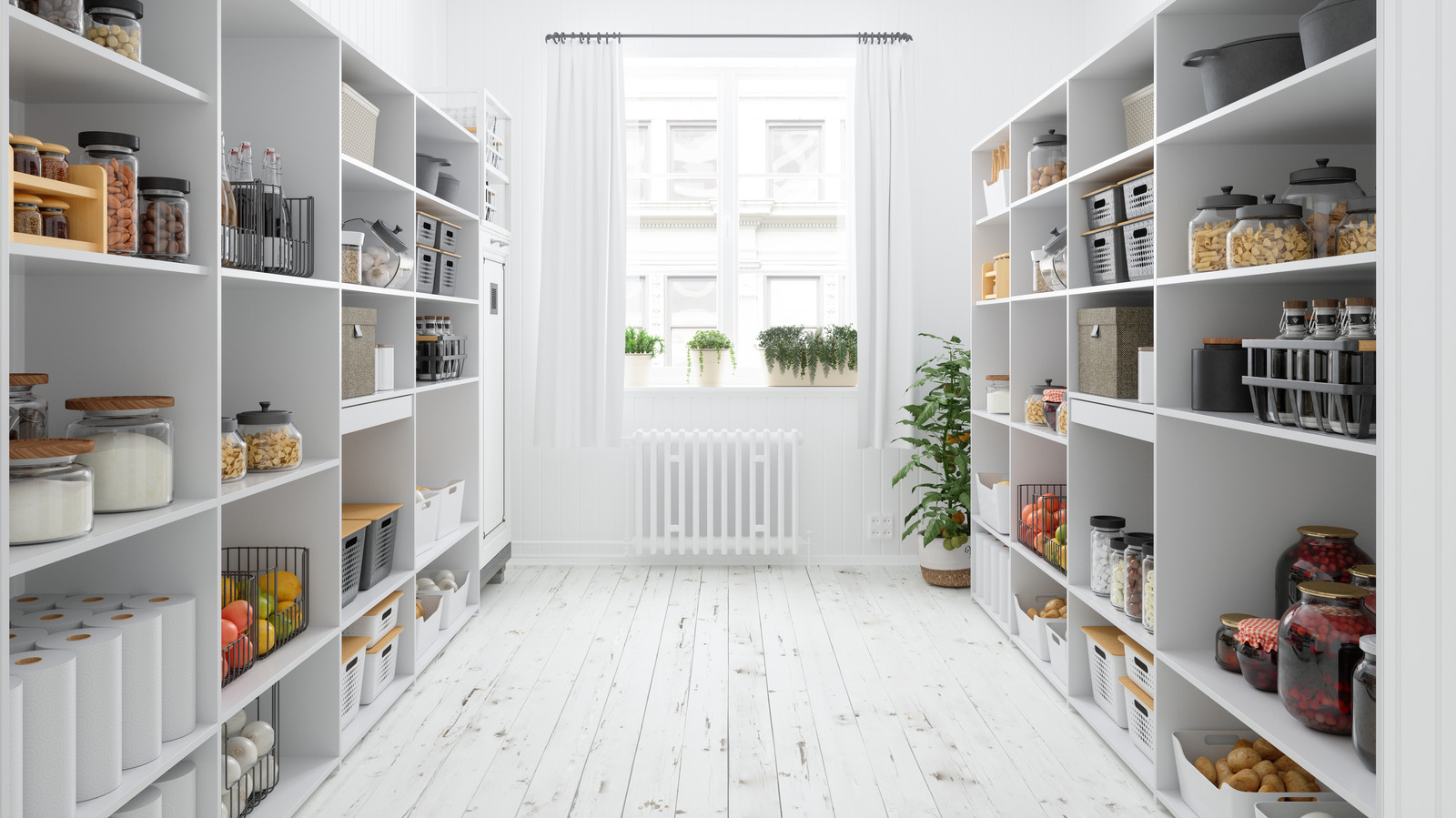 Kitchen Organization With Smart Sliding Shelves for Pantry