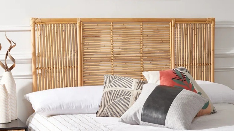 Rattan bohemian headboard