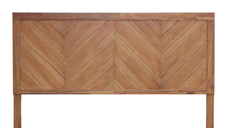 Wooden chevron headboard