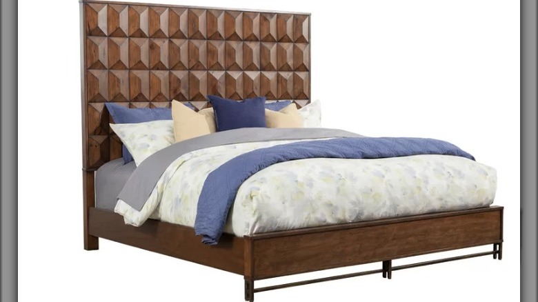 Dimensional wood headboard