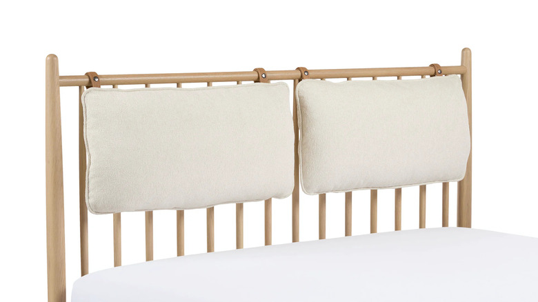 White cushion headboard