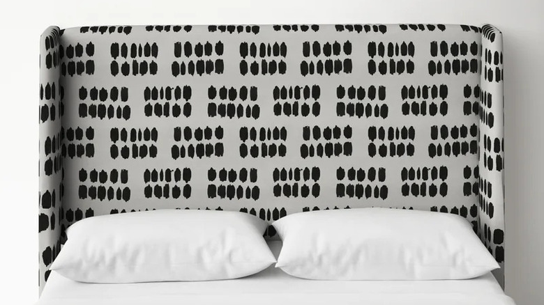 Black abstract headboard