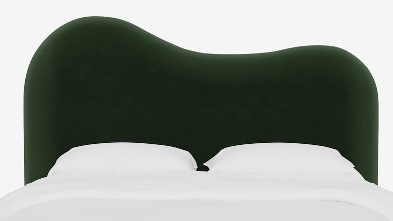 Green curvy headboard