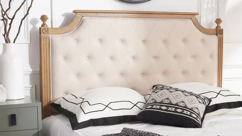 Tufted farmhouse headboard