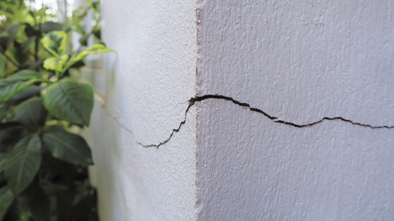 crack on a wall