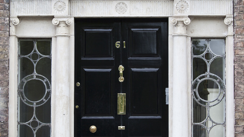 black front door