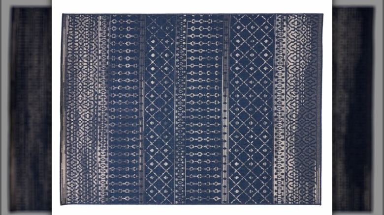 Oriental navy rug