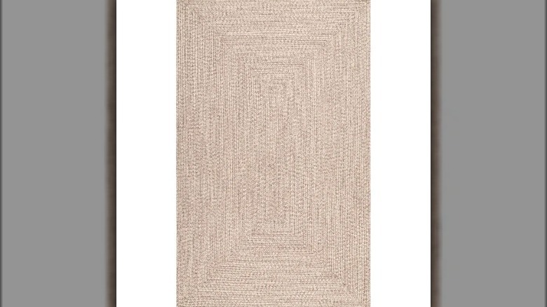 Braided tan area rug