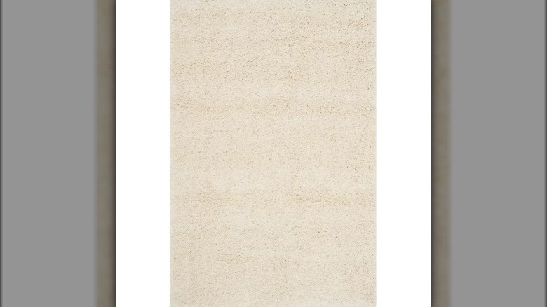 Ivory plush area rug