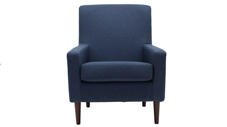 Navy, structured armchair