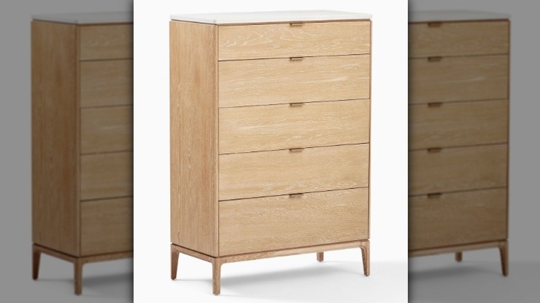 Tall wood dresser