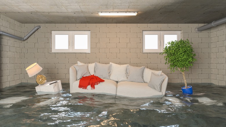 Flooded basement