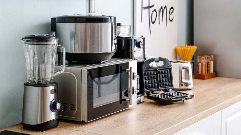 appliances spread across counter