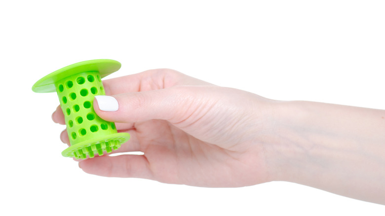 Shower drain hair catcher 