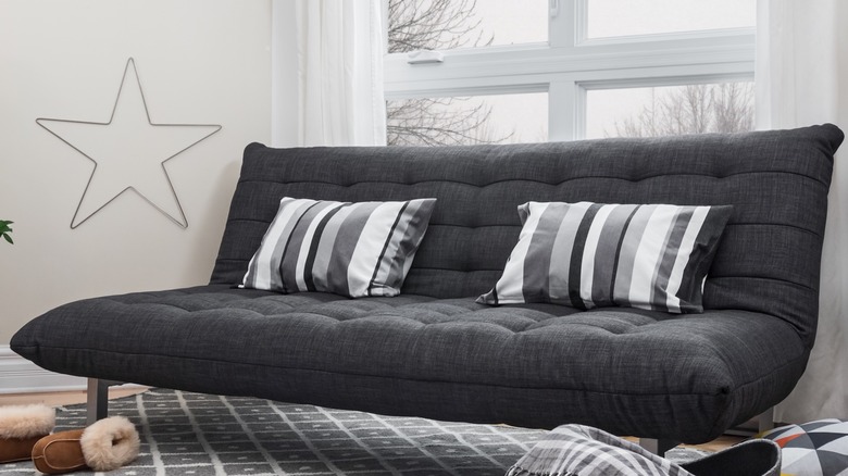 Grey futon