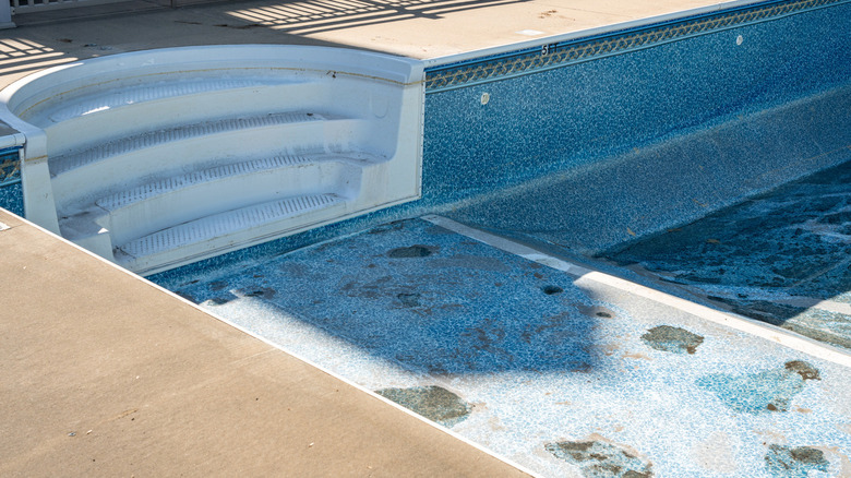 pool with old vinyl