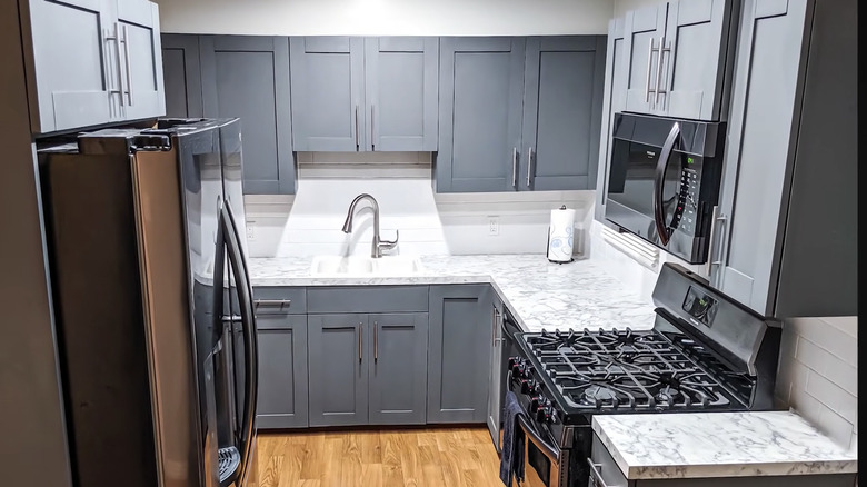 grey-blue modern kitchen