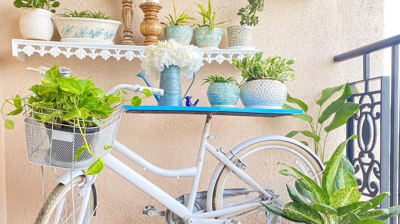 Bicycle basket planter