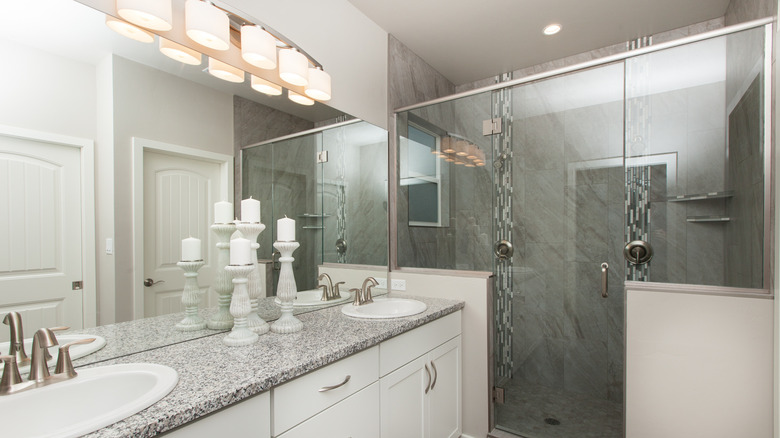 Large bathroom mirror