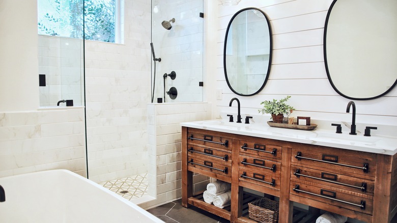 Antique bathroom vanity