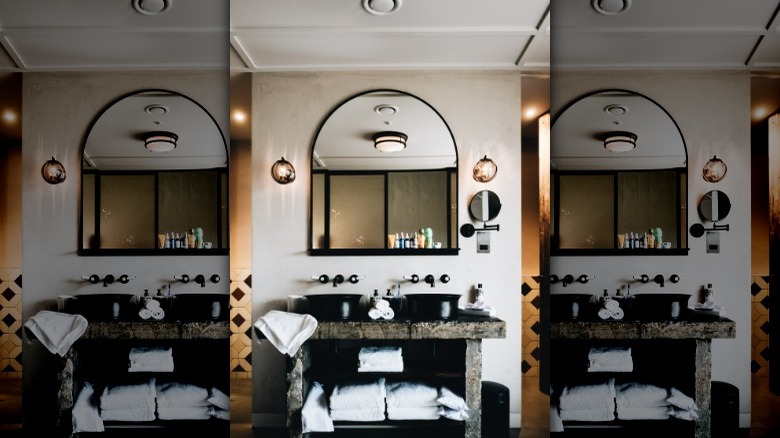 Black bathroom vanity