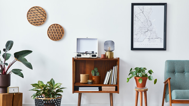 room with midcentury furniture