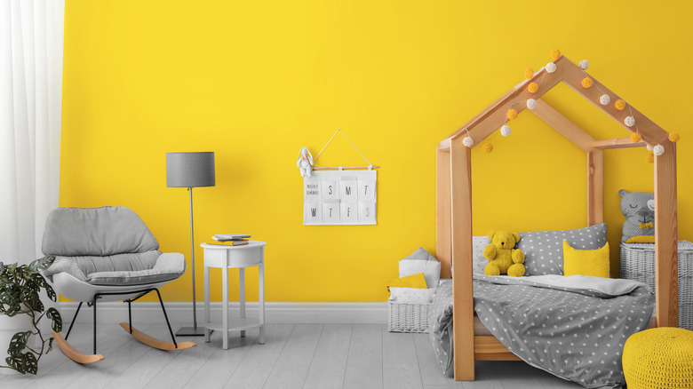 bright yellow room 