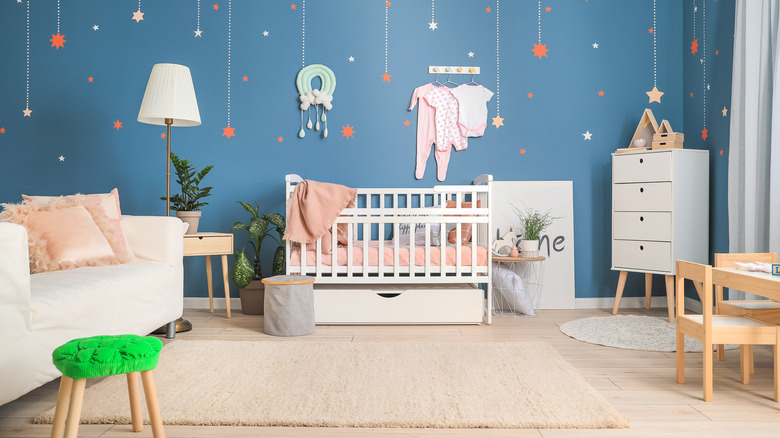 stars on a nursery wall